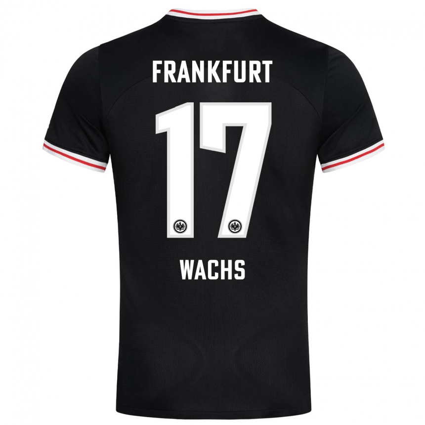 Kids Football Marc Wachs #17 Black Away Jersey 2023/24 T-Shirt Canada