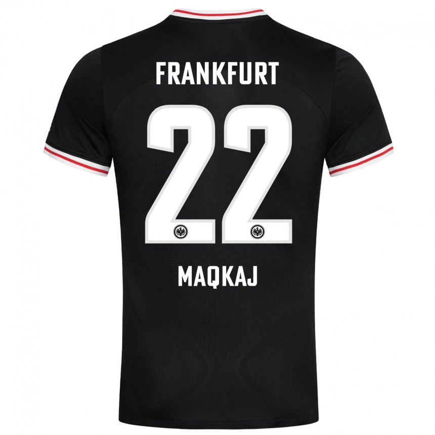 Kids Football Dritan Maqkaj #22 Black Away Jersey 2023/24 T-Shirt Canada