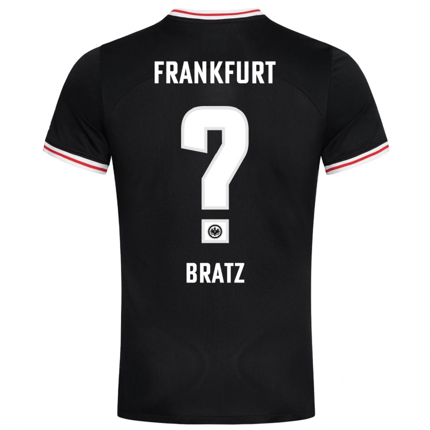 Kids Football Julian Brätz #0 Black Away Jersey 2023/24 T-Shirt Canada