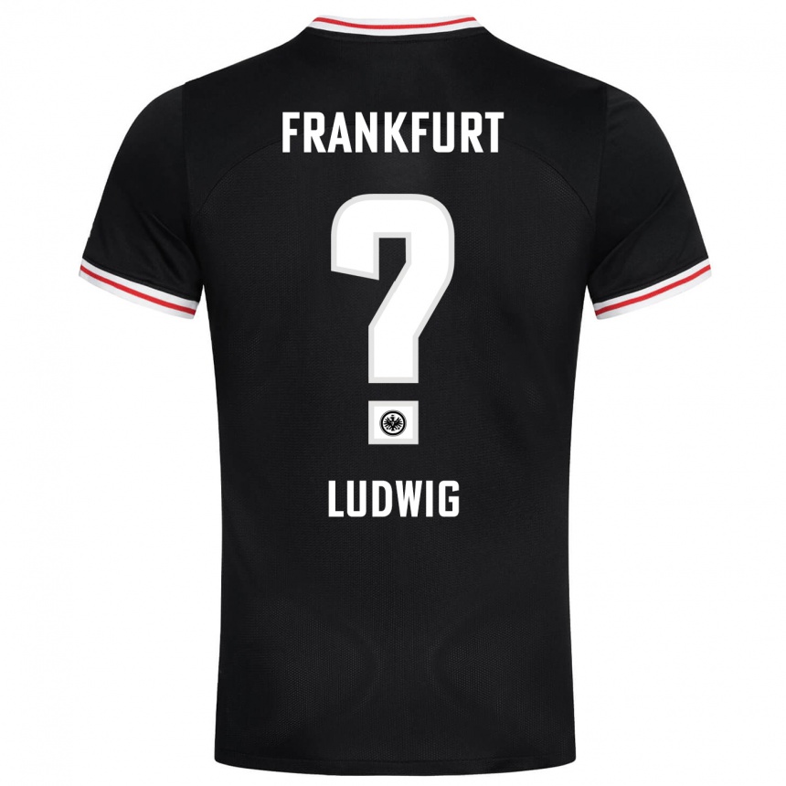 Kids Football Finn Ludwig #0 Black Away Jersey 2023/24 T-Shirt Canada