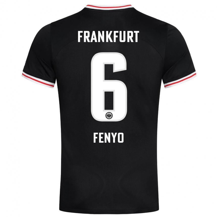 Kids Football Noah Fenyö #6 Black Away Jersey 2023/24 T-Shirt Canada