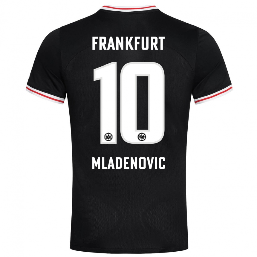 Kids Football Marko Mladenovic #10 Black Away Jersey 2023/24 T-Shirt Canada