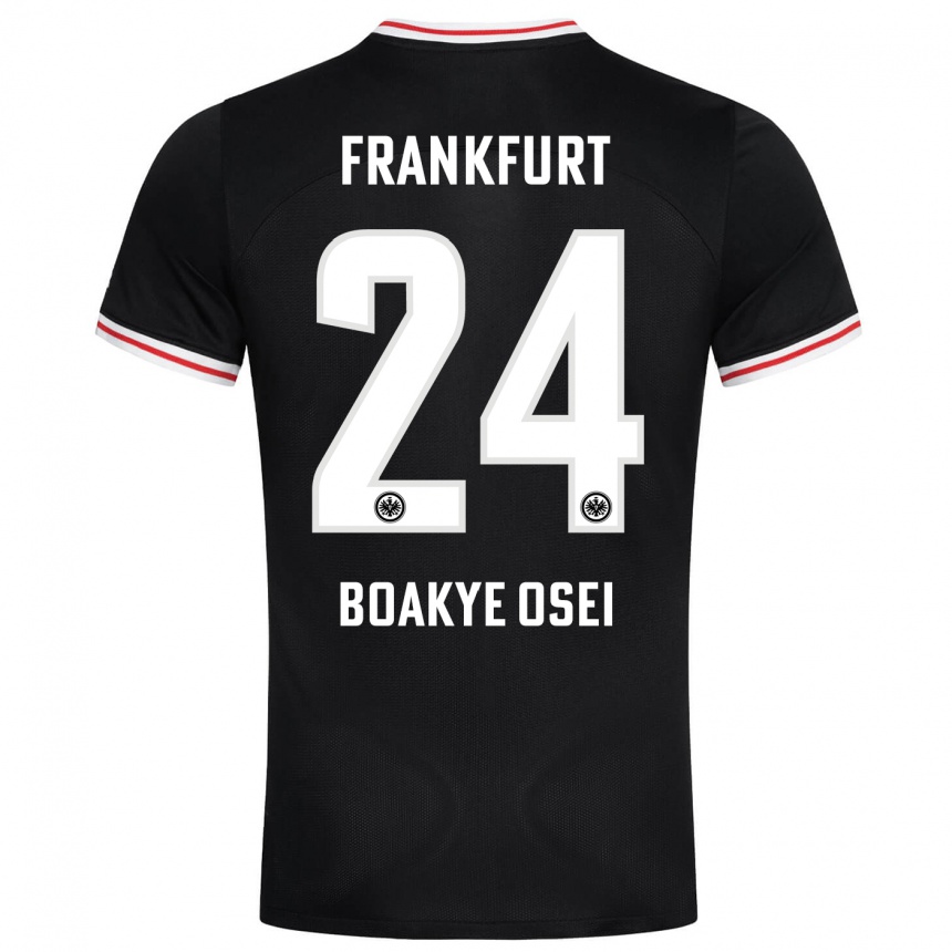 Kids Football Derek Boakye-Osei #24 Black Away Jersey 2023/24 T-Shirt Canada