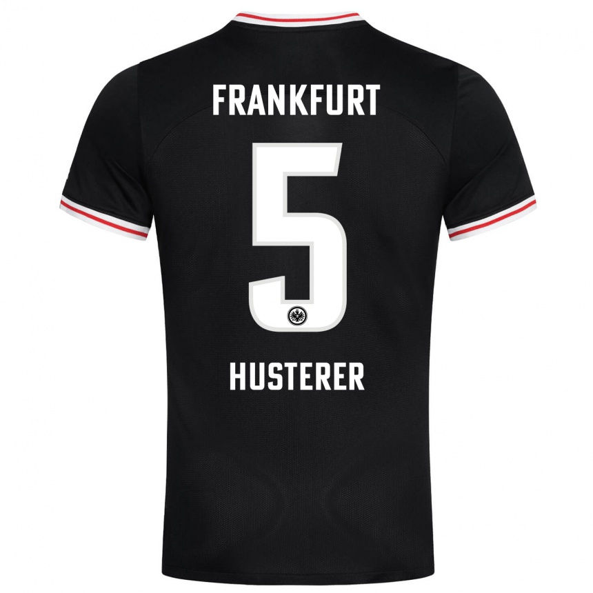 Kids Football Lean Husterer #5 Black Away Jersey 2023/24 T-Shirt Canada