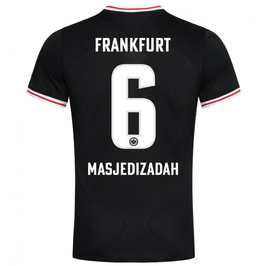 Kids Football Abolfazl Masjedizadah #6 Black Away Jersey 2023/24 T-Shirt Canada