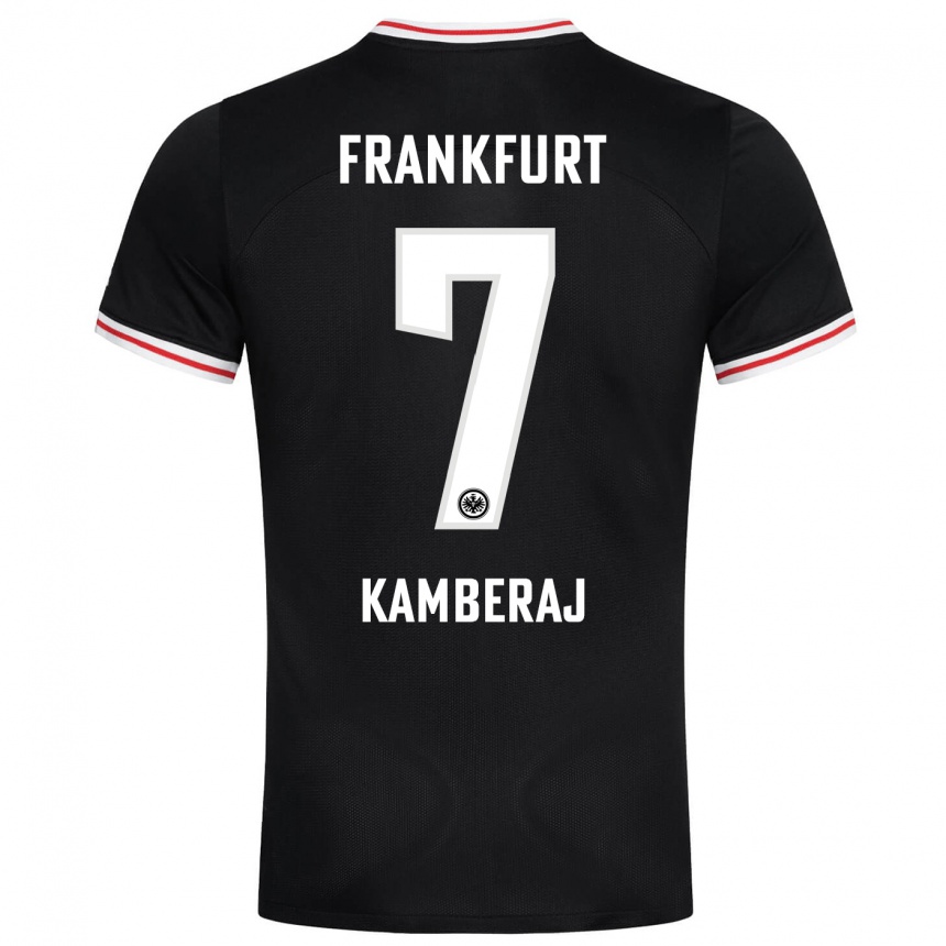 Kids Football Donart Kamberaj #7 Black Away Jersey 2023/24 T-Shirt Canada