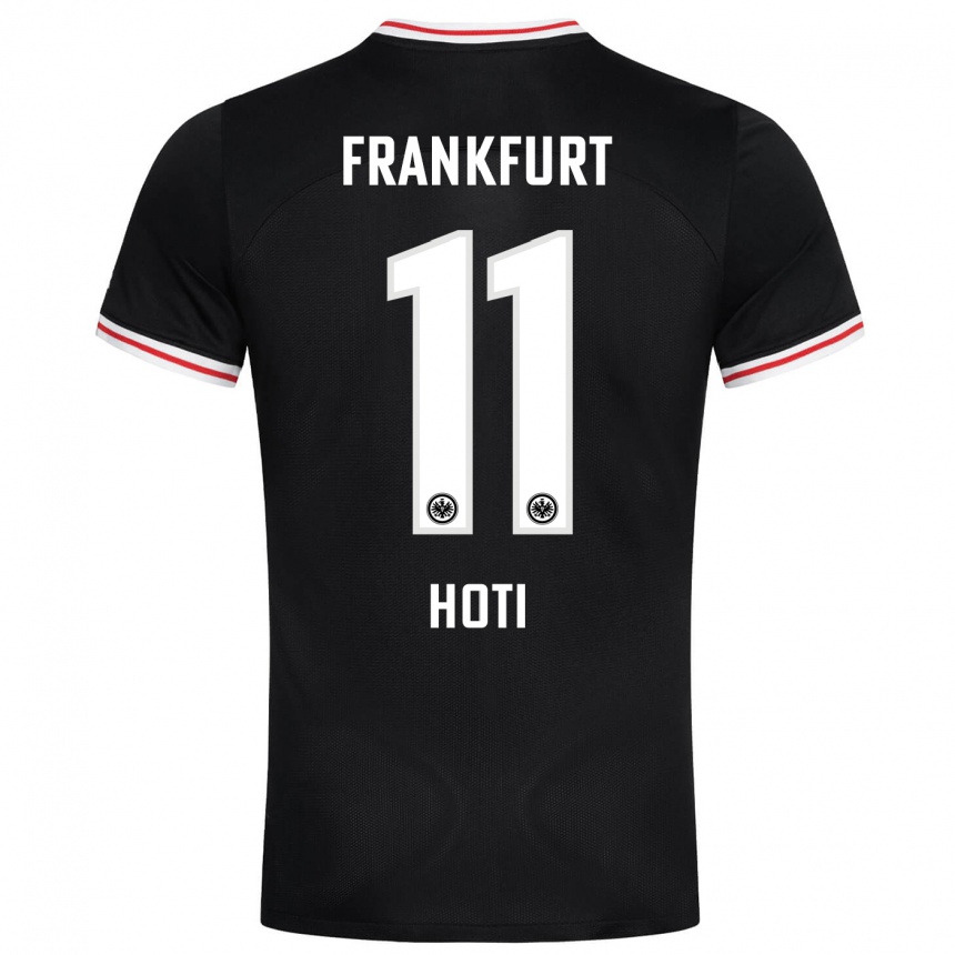 Kids Football Leart Hoti #11 Black Away Jersey 2023/24 T-Shirt Canada