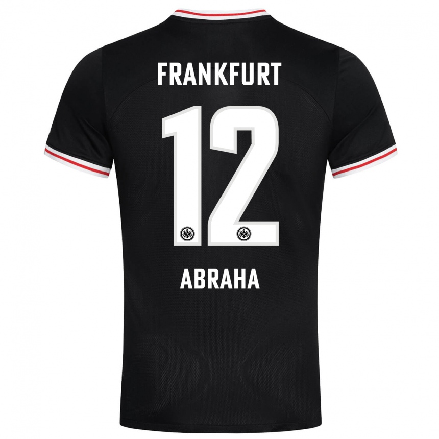 Kids Football Natnael Abraha #12 Black Away Jersey 2023/24 T-Shirt Canada