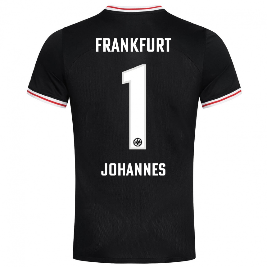 Kids Football Stina Johannes #1 Black Away Jersey 2023/24 T-Shirt Canada