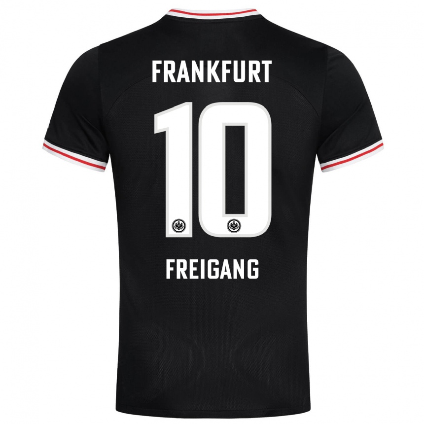 Kids Football Laura Freigang #10 Black Away Jersey 2023/24 T-Shirt Canada