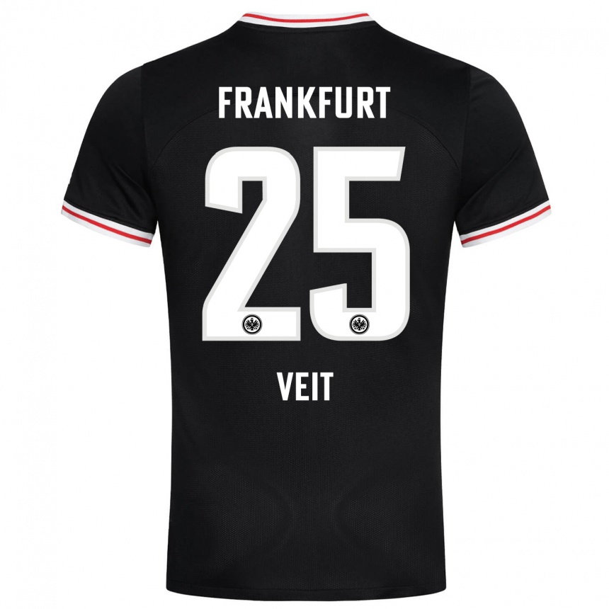 Kids Football Jella Veit #25 Black Away Jersey 2023/24 T-Shirt Canada