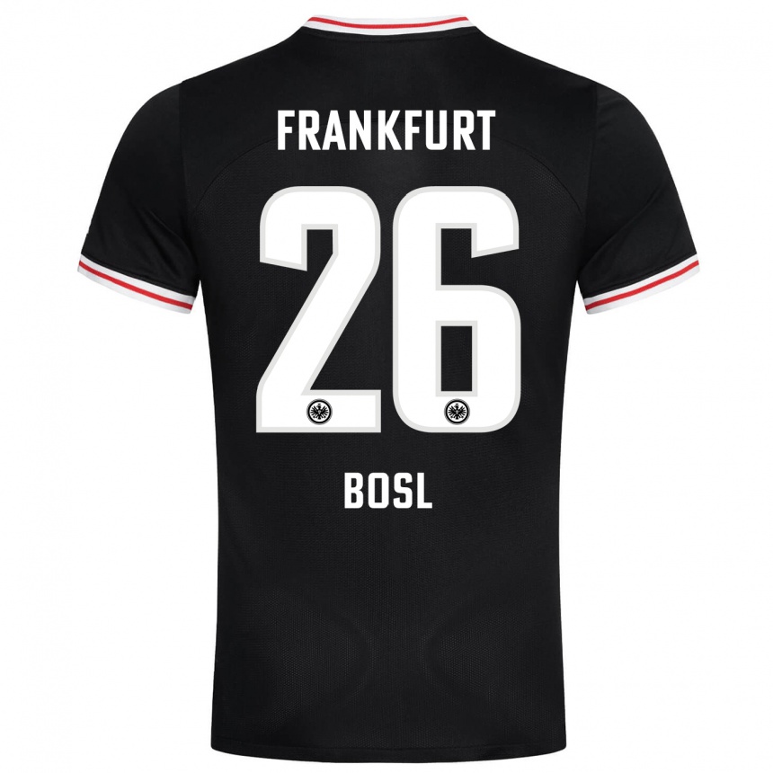 Kids Football Cara Bosl #26 Black Away Jersey 2023/24 T-Shirt Canada