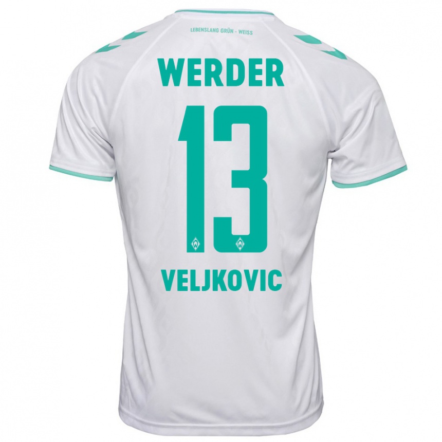 Kids Football Milos Veljkovic #13 White Away Jersey 2023/24 T-Shirt Canada