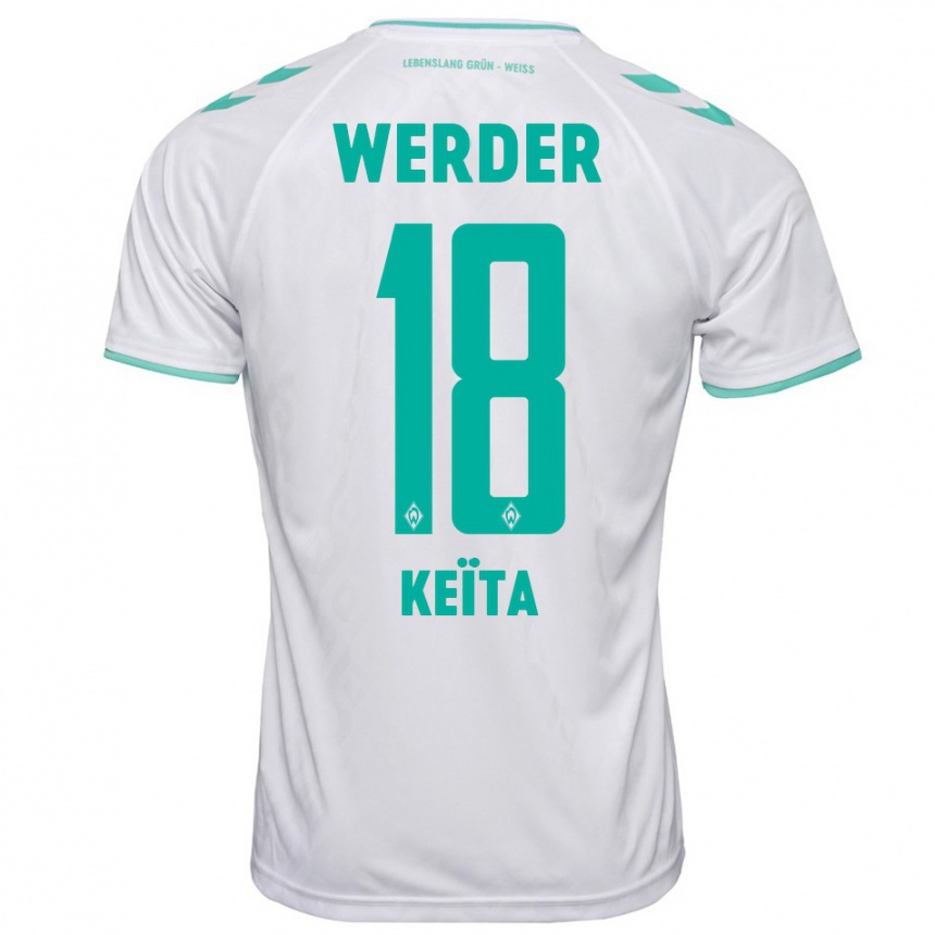 Kids Football Naby Keïta #18 White Away Jersey 2023/24 T-Shirt Canada