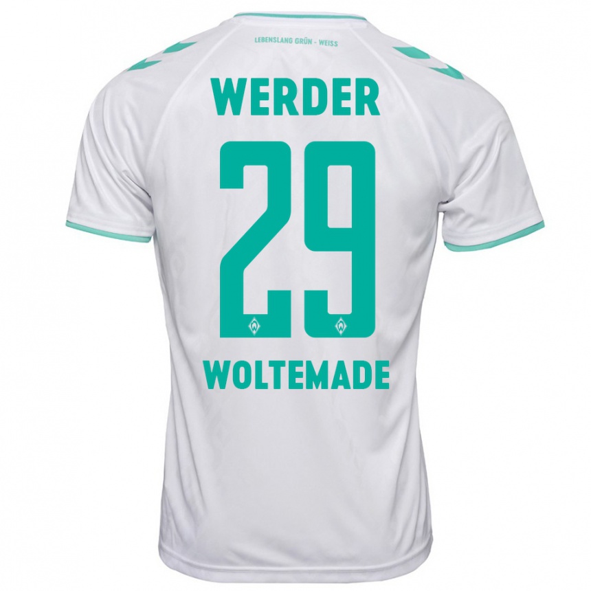 Kids Football Nick Woltemade #29 White Away Jersey 2023/24 T-Shirt Canada