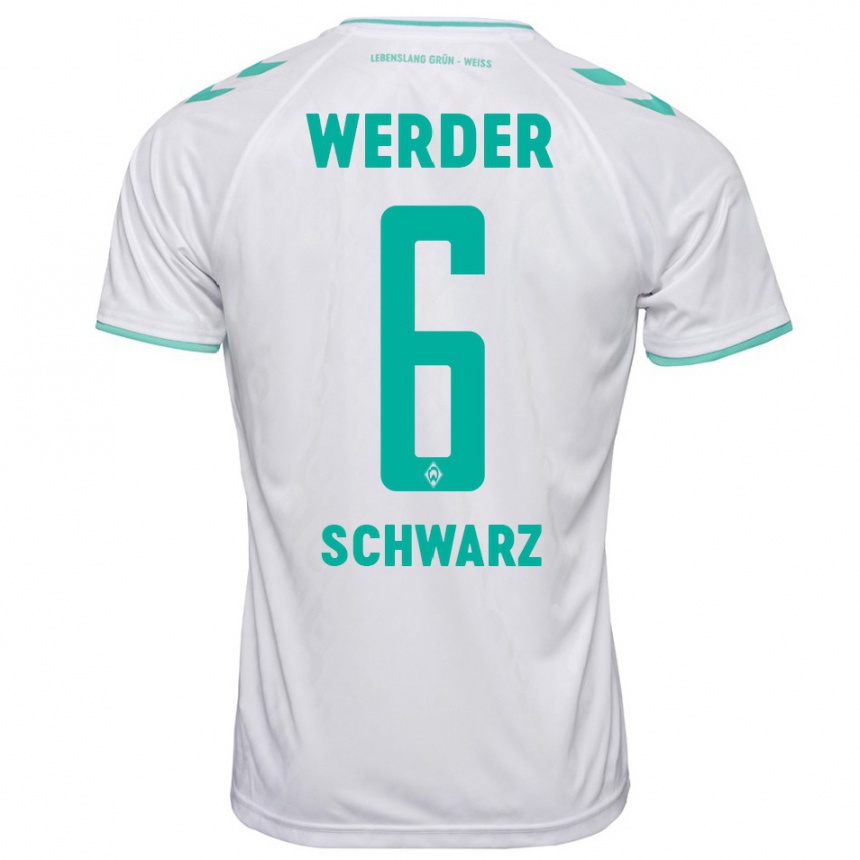 Kids Football Ricardo-Felipe Schwarz #6 White Away Jersey 2023/24 T-Shirt Canada