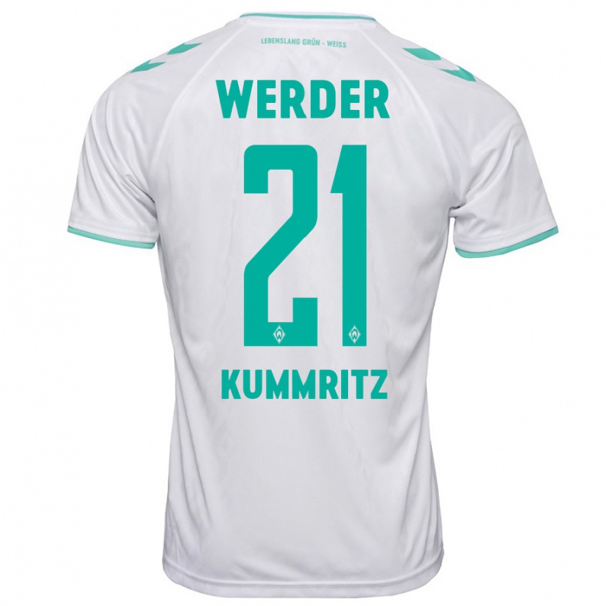 Kids Football Liam Kümmritz #21 White Away Jersey 2023/24 T-Shirt Canada