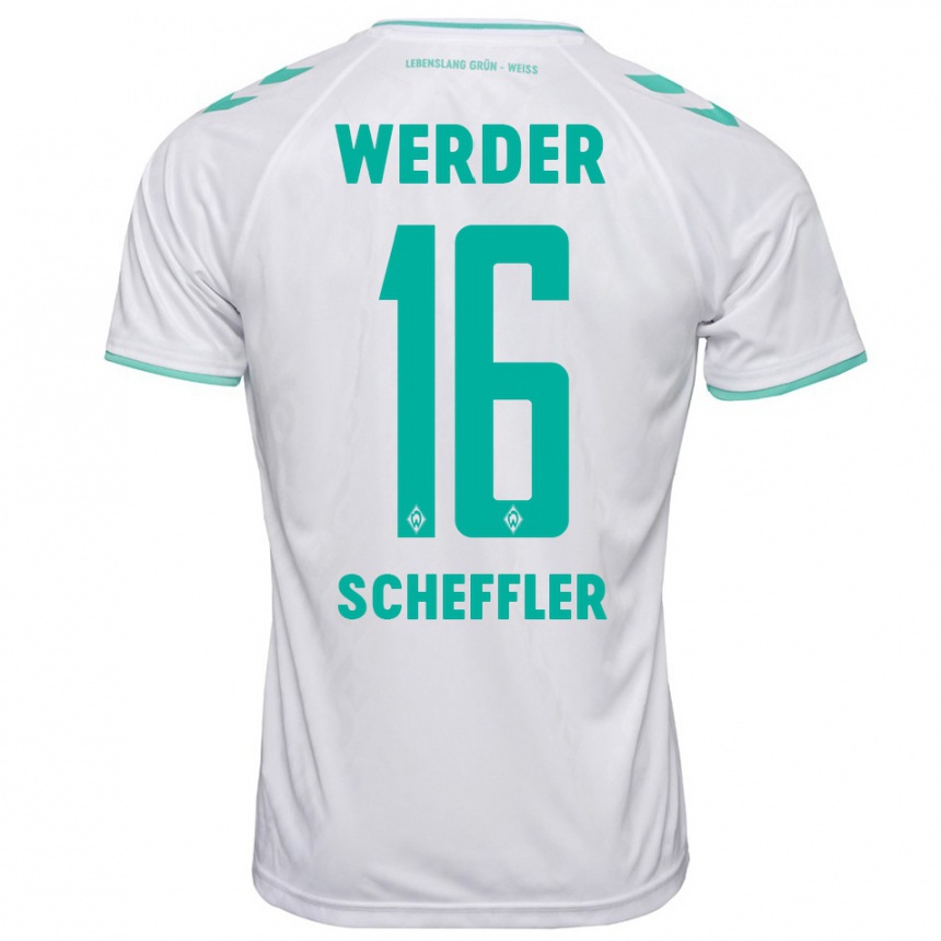 Enfant Football Maillot Ian Scheffler #16 Blanc Tenues Extérieur 2023/24 Canada