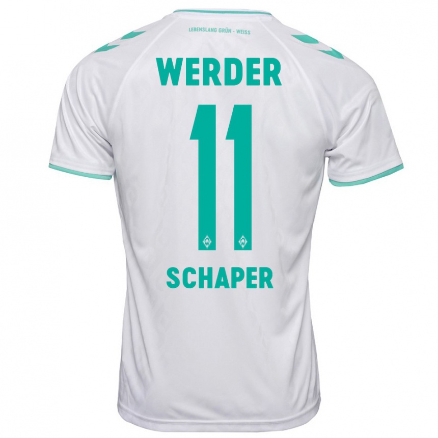 Kids Football Wilken Schaper #11 White Away Jersey 2023/24 T-Shirt Canada