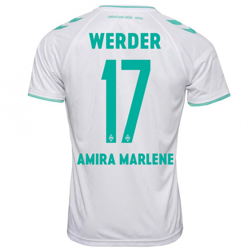 Kids Football Amira Marlene Dahl #17 White Away Jersey 2023/24 T-Shirt Canada