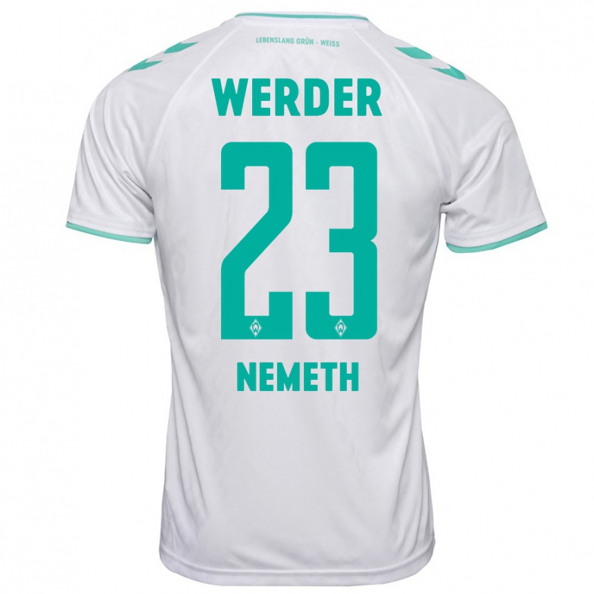 Kids Football Hanna Nemeth #23 White Away Jersey 2023/24 T-Shirt Canada