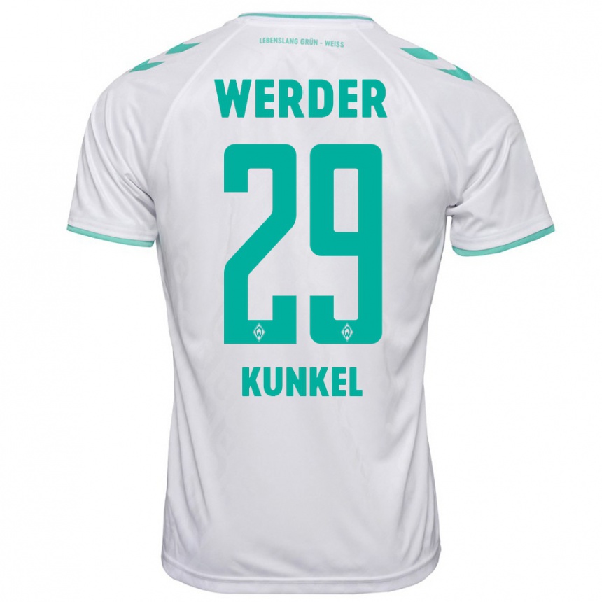 Kids Football Melina Kunkel #29 White Away Jersey 2023/24 T-Shirt Canada