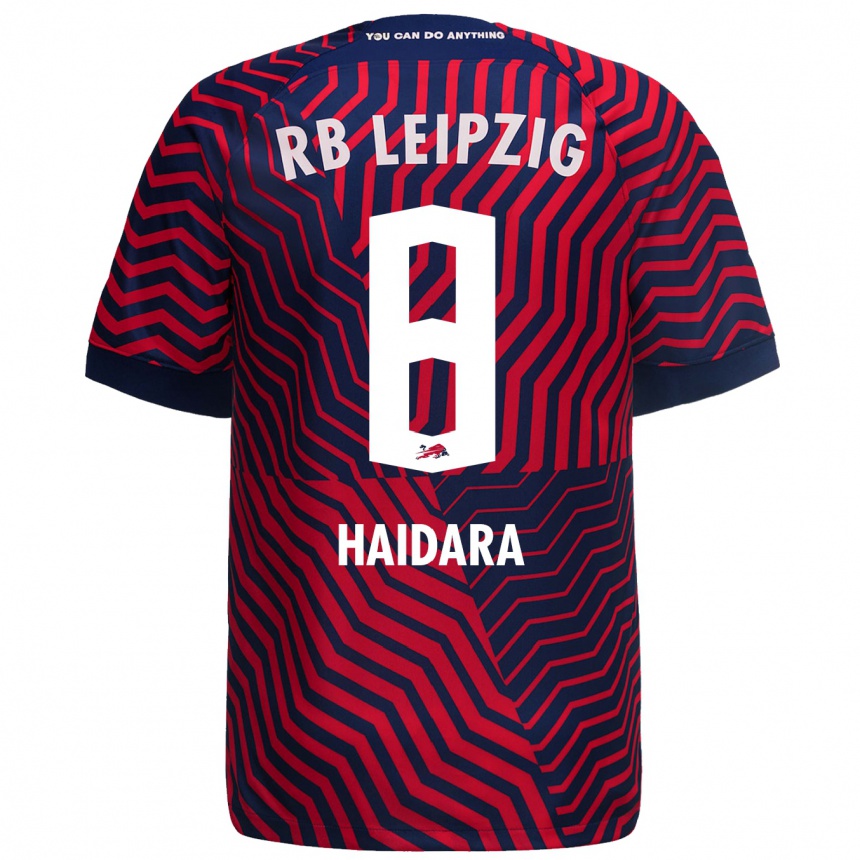 Enfant Football Maillot Amadou Haidara #8 Bleu Rouge Tenues Extérieur 2023/24 Canada