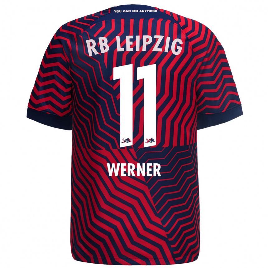 Kids Football Timo Werner #11 Blue Red Away Jersey 2023/24 T-Shirt Canada