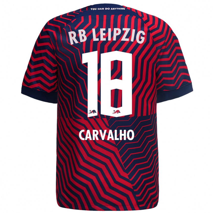 Enfant Football Maillot Fabio Carvalho #18 Bleu Rouge Tenues Extérieur 2023/24 Canada