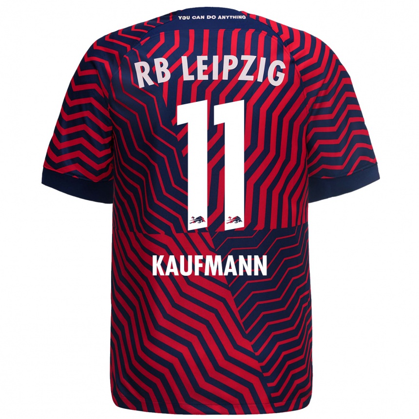 Enfant Football Maillot Tino Kaufmann #11 Bleu Rouge Tenues Extérieur 2023/24 Canada