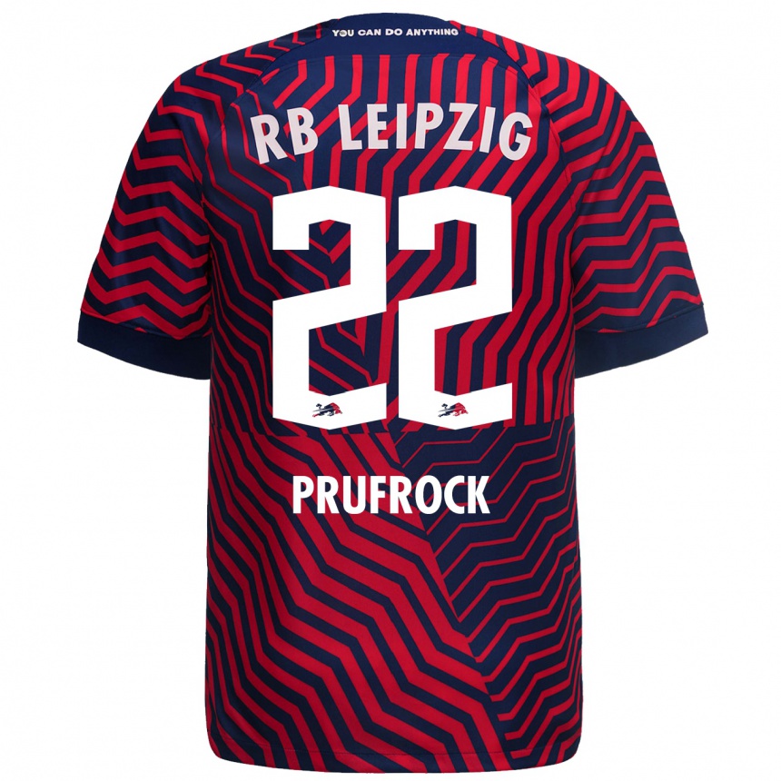 Kids Football Silas Prüfrock #22 Blue Red Away Jersey 2023/24 T-Shirt Canada