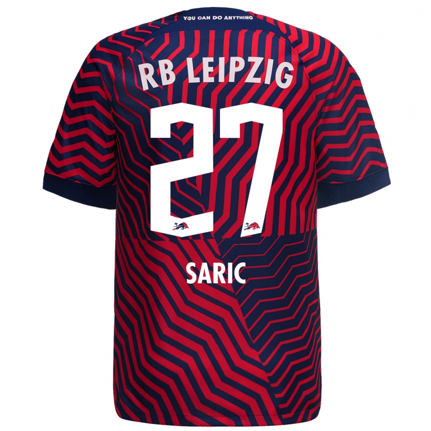 Enfant Football Maillot Lucio Saric #27 Bleu Rouge Tenues Extérieur 2023/24 Canada