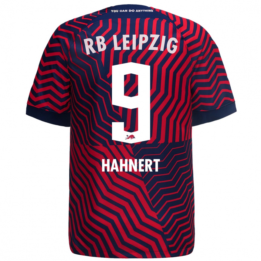 Enfant Football Maillot Ole Hähnert #9 Bleu Rouge Tenues Extérieur 2023/24 Canada