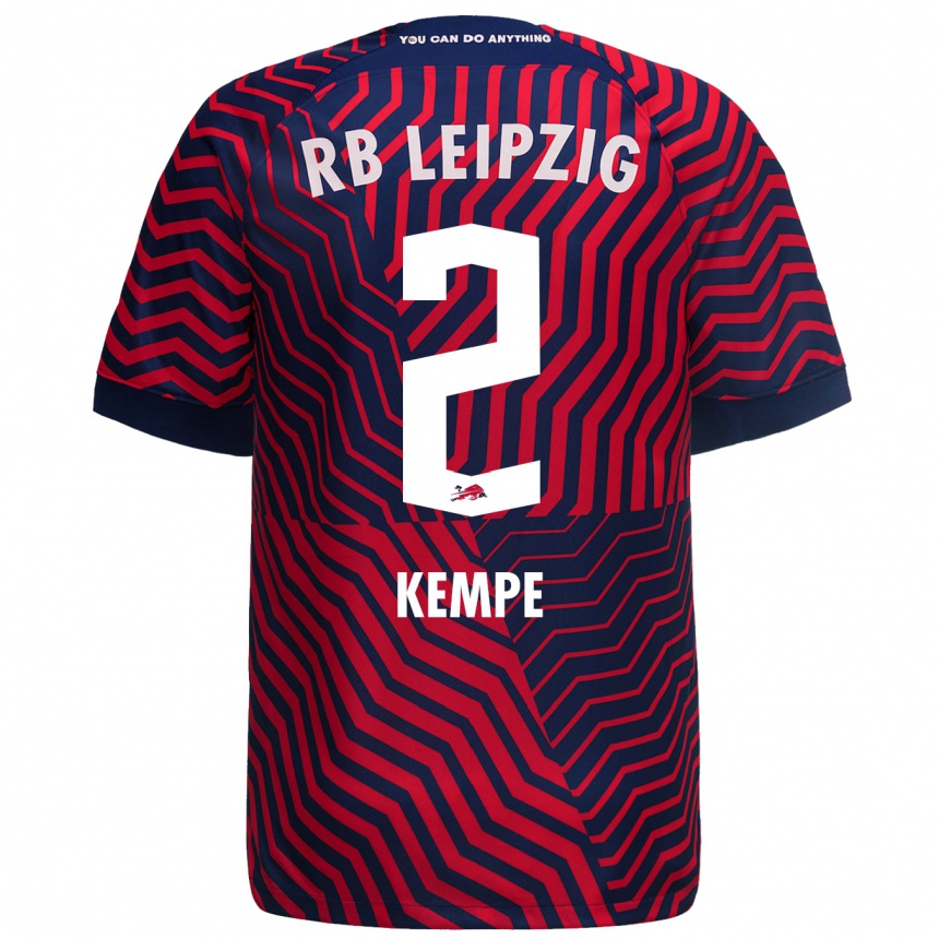 Enfant Football Maillot Frederike Kempe #2 Bleu Rouge Tenues Extérieur 2023/24 Canada