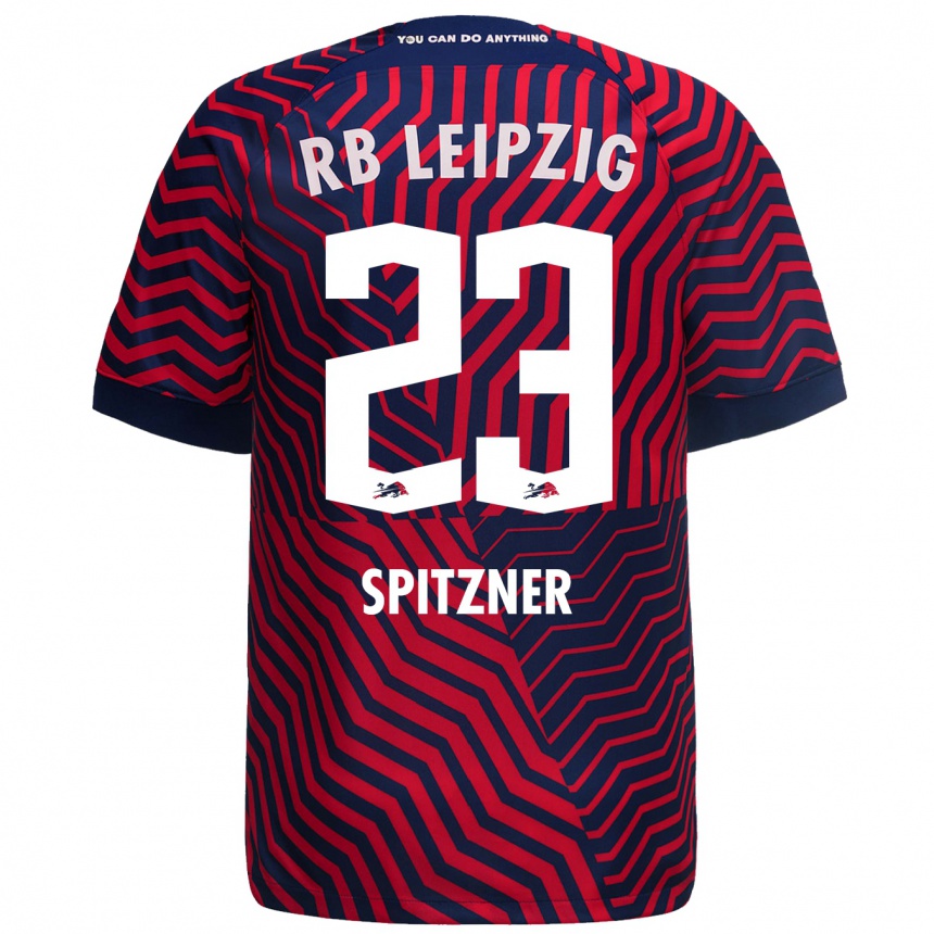 Enfant Football Maillot Kyra Spitzner #23 Bleu Rouge Tenues Extérieur 2023/24 Canada