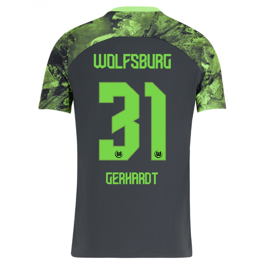 Enfant Football Maillot Yannick Gerhardt #31 Gris Foncé Tenues Extérieur 2023/24 Canada