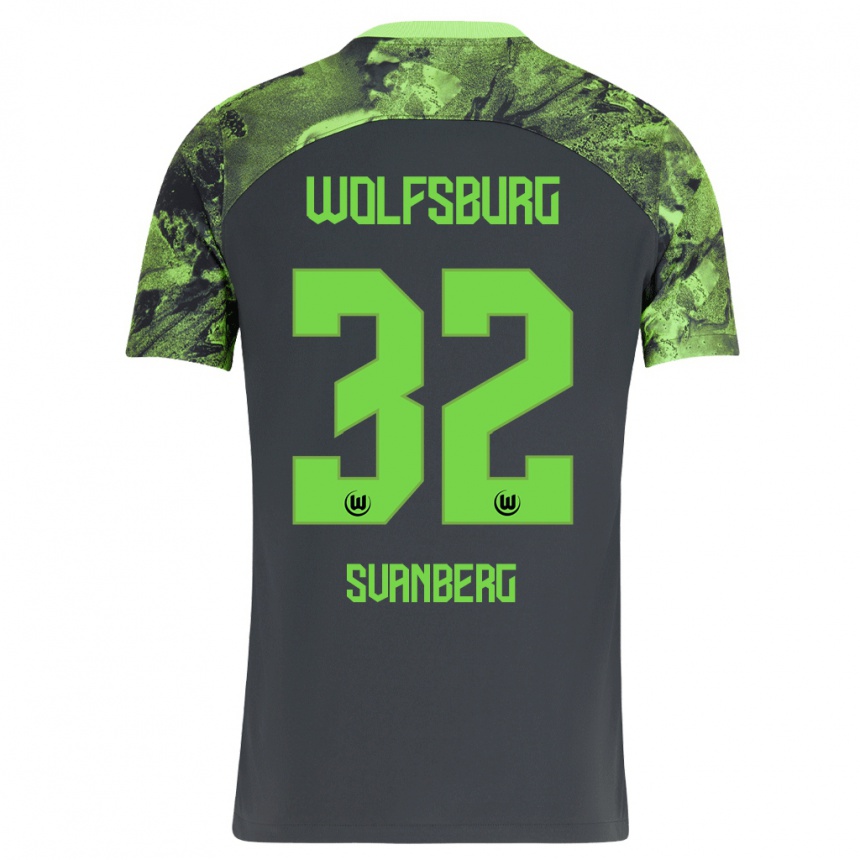 Enfant Football Maillot Mattias Svanberg #32 Gris Foncé Tenues Extérieur 2023/24 Canada