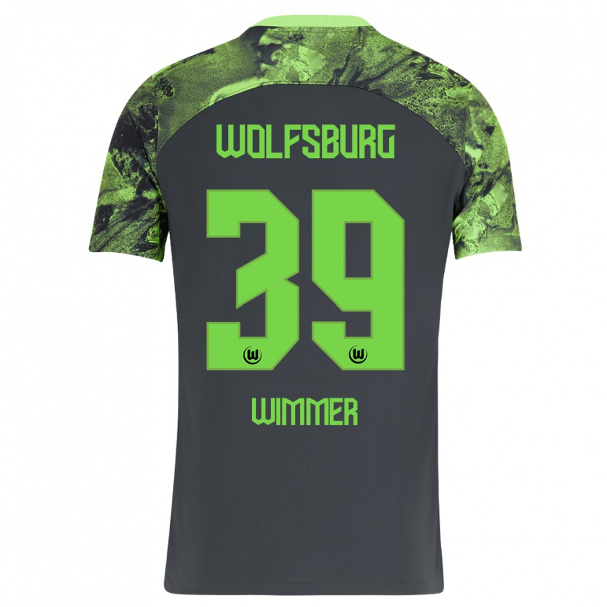 Enfant Football Maillot Patrick Wimmer #39 Gris Foncé Tenues Extérieur 2023/24 Canada