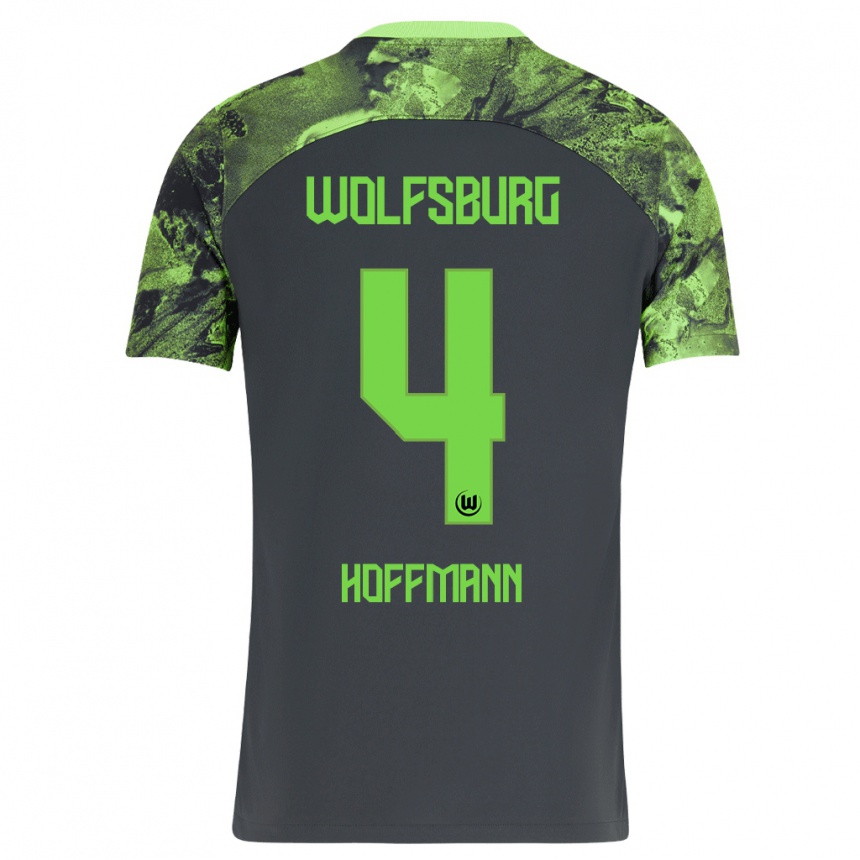 Kids Football Nils Hoffmann #4 Dark Grey Away Jersey 2023/24 T-Shirt Canada