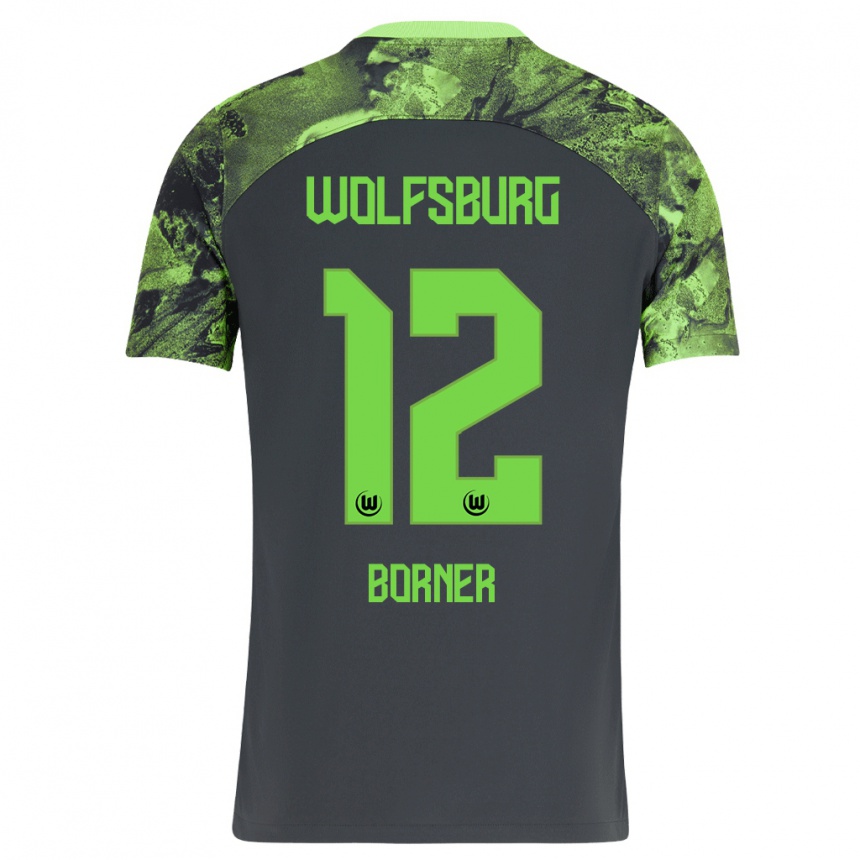 Enfant Football Maillot Benedikt Börner #12 Gris Foncé Tenues Extérieur 2023/24 Canada