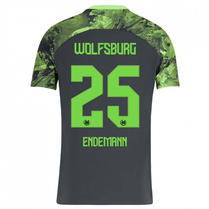 Enfant Football Maillot Vivien Endemann #25 Gris Foncé Tenues Extérieur 2023/24 Canada