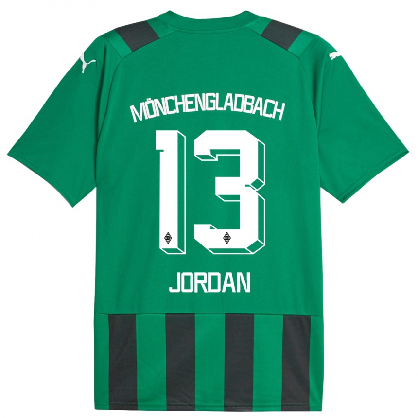 Kids Football Jordan #13 Black Green Away Jersey 2023/24 T-Shirt Canada