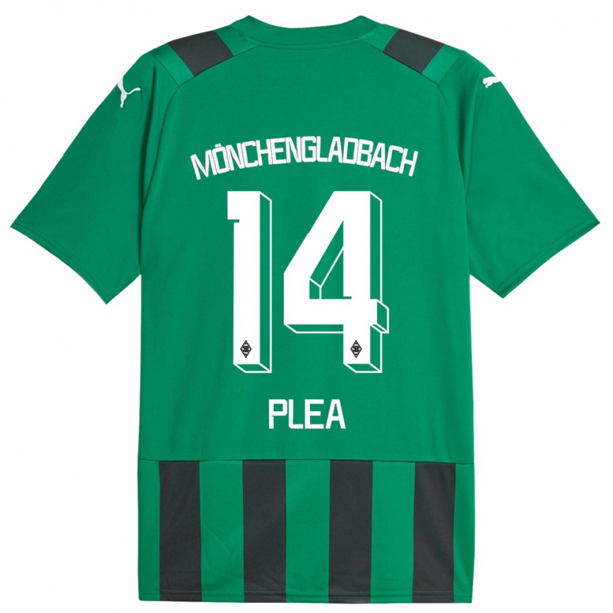 Kids Football Alassane Plea #14 Black Green Away Jersey 2023/24 T-Shirt Canada