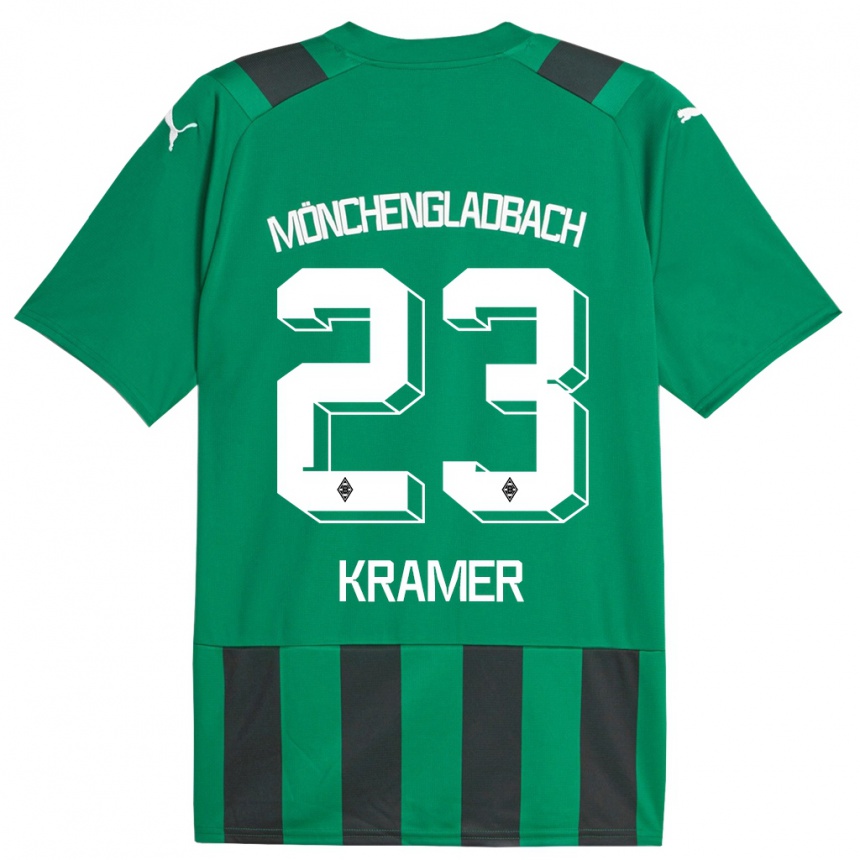 Kids Football Christoph Kramer #23 Black Green Away Jersey 2023/24 T-Shirt Canada