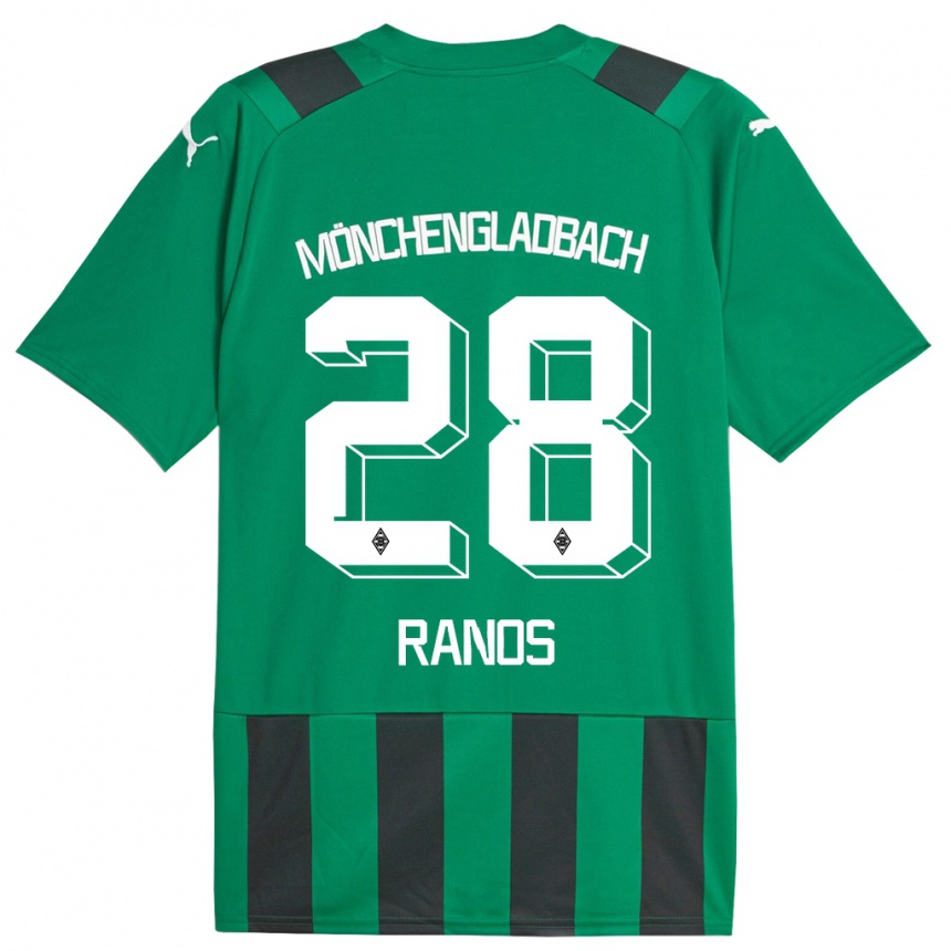 Enfant Football Maillot Grant-Leon Ranos #28 Vert Noir Tenues Extérieur 2023/24 Canada