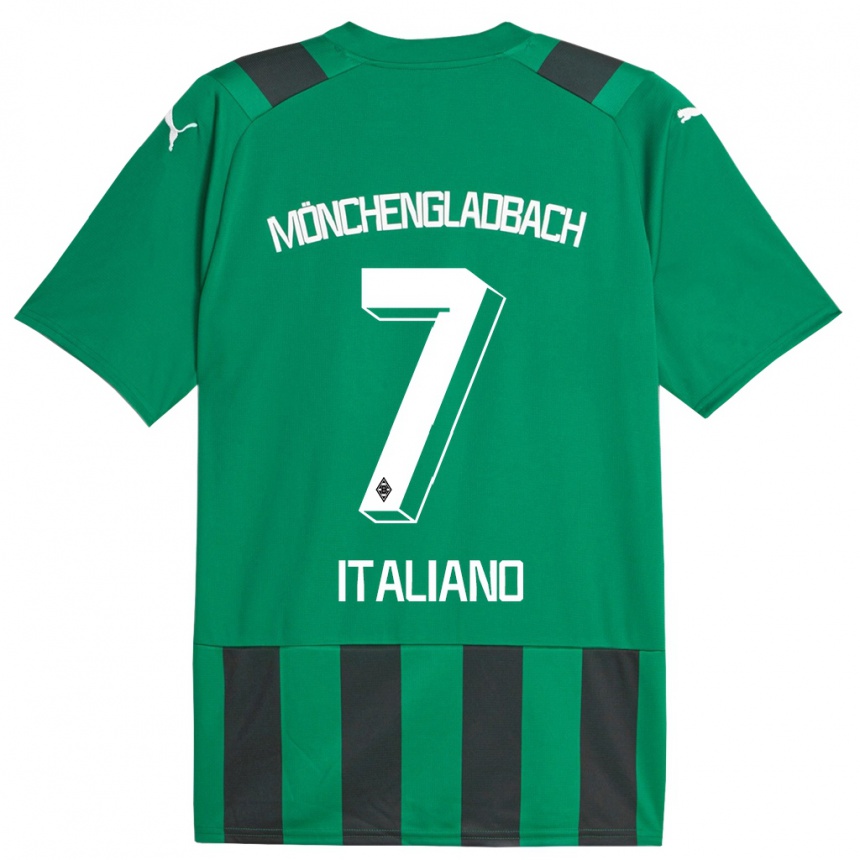 Kids Football Jacob Italiano #7 Black Green Away Jersey 2023/24 T-Shirt Canada