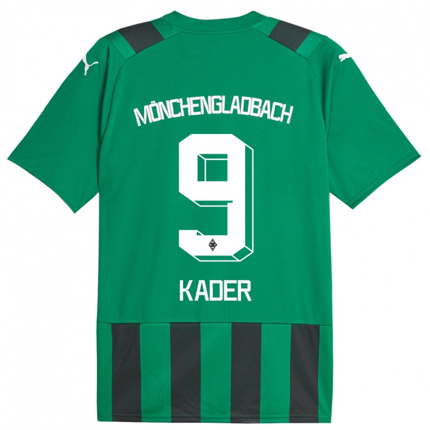 Kids Football Cagatay Kader #9 Black Green Away Jersey 2023/24 T-Shirt Canada