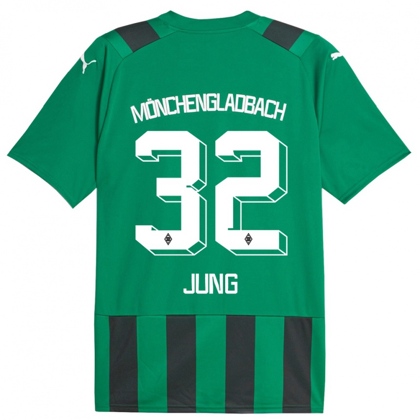 Kids Football In-Gyom Jung #32 Black Green Away Jersey 2023/24 T-Shirt Canada