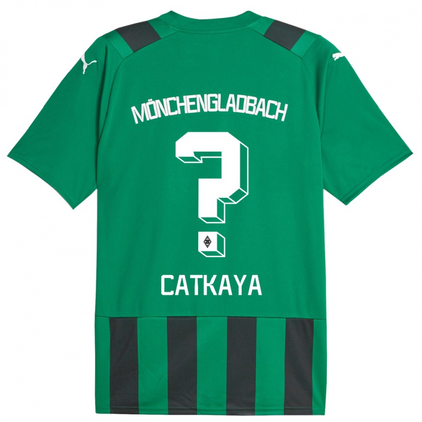 Kids Football Talha Catkaya #0 Black Green Away Jersey 2023/24 T-Shirt Canada