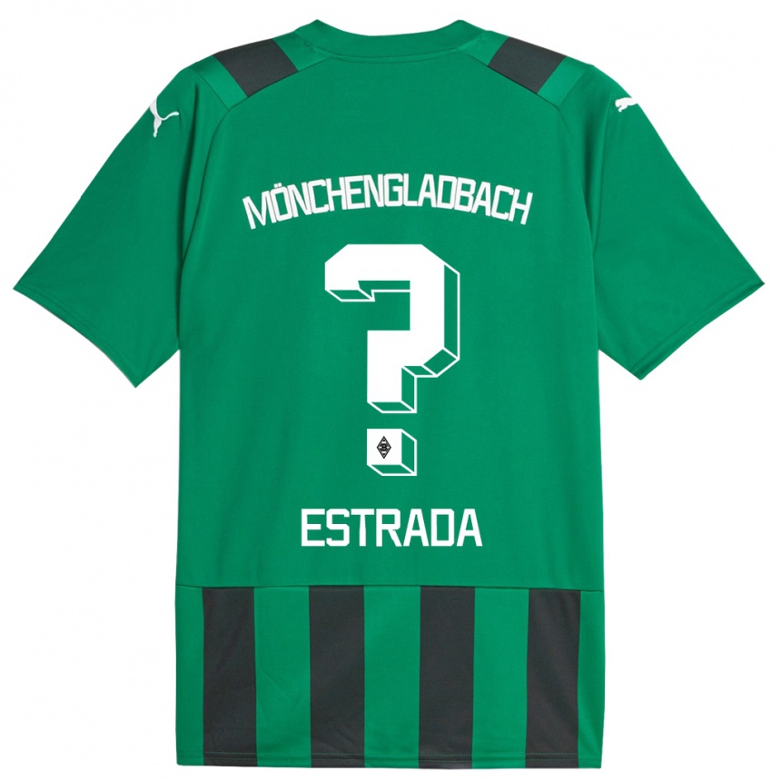 Kids Football Joshua Jong Estrada #0 Black Green Away Jersey 2023/24 T-Shirt Canada